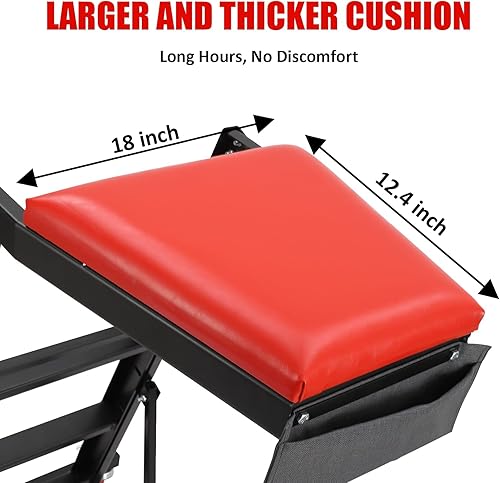 Miniatura 4 de Garage Shop Creepers - Enredadera de motor de 42.5 a 64.8 pulgadas, capacidad de 400 libras, 4 ruedas giratorias, cubierta acolchada, enredadera