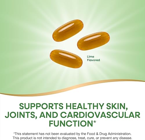 Miniatura 3 de Nature's Way MEGA 369 Omega Blend, sin OMG, pescado  Lino  Borraja  Aceites, sabor a lima, 90 unidades