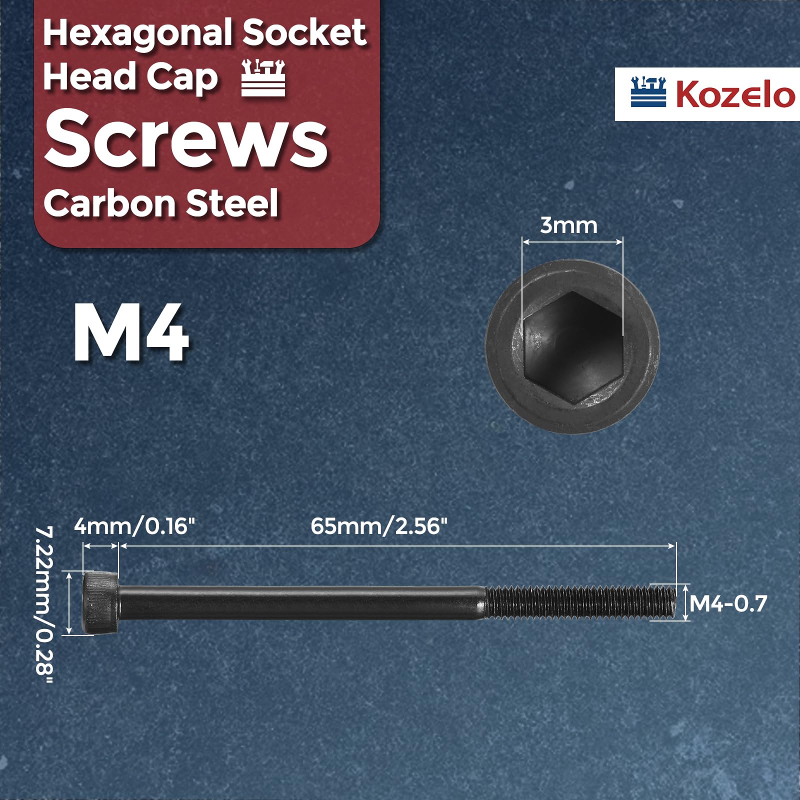 Kozelo 10pcs Socket Head Cap Screws - Image 2