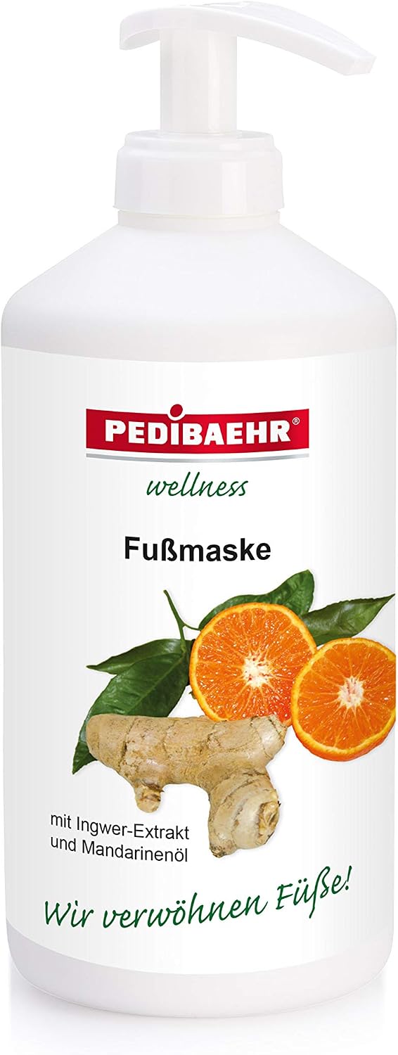 Pedibaehr Voetmasker met mandarijnolie en gember, 500 ml Pedibaehr Voetmasker met mandarijnolie en gember, 500 ml