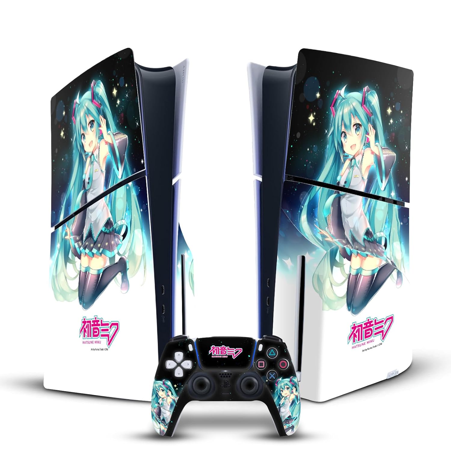 Head Case Designs Officially Licensed Hatsune Miku Night Sky Graphics Vinyl Sticker Gaming Skin Decal Cover Compatible With Sony PlayStation 5 PS5 Slim Disc Edition Console & DualSense Controller Head Case Designs Officially Licensed Hatsune Miku Night Sky Graphics Vinyl Sticker Gaming Skin Decal Cover Compatible With Sony PlayStation 5 PS5 Slim Disc Edition Console & DualSense Controller
