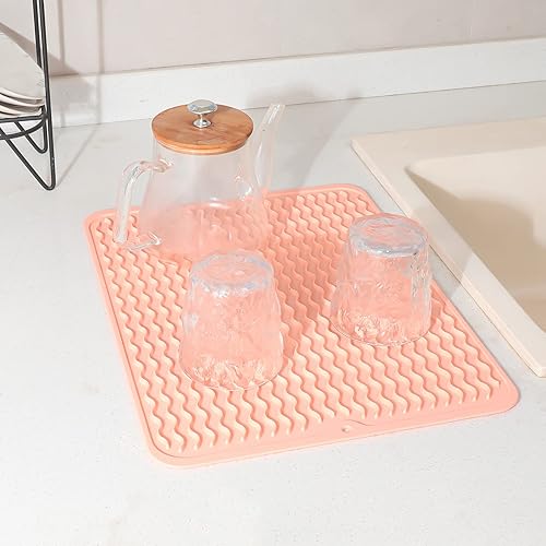 Miniatura 920 de Tapete de silicona para secado de platos para múltiples usos, fácil de limpiar, ecológico, resistente al calor, tapete de silicona para encimera