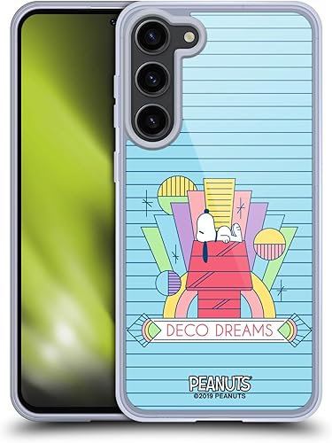 Miniatura 234 de Head Case Designs Funda de gel suave con licencia oficial de Peanuts House Snoopy Deco Dreams compatible con Samsung Galaxy S23 5G Casa,Blue