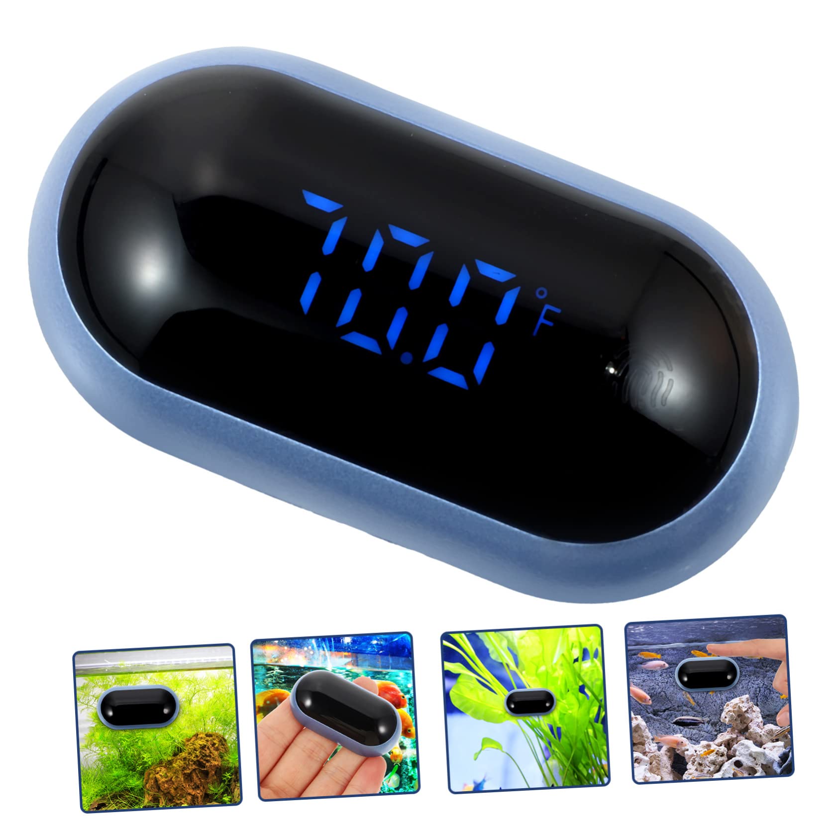 Kisangel 4stücke Aquarium Thermometer Digital Hochpräzises Wasserthermometer Mit -anzeige Für Aquarien Terrarien Und Schwimmbäder Einfache Installation Und Sichere Handhabung Für