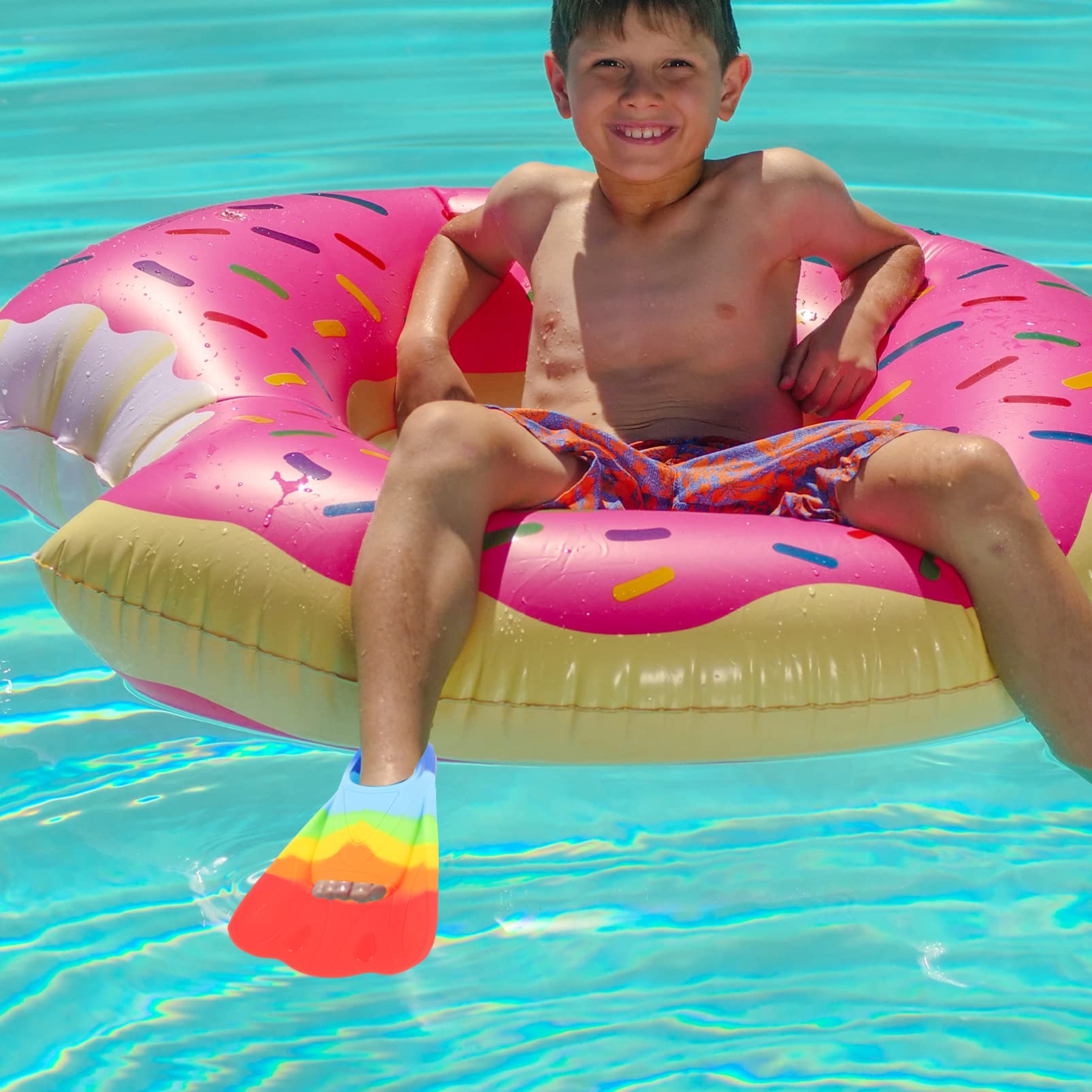 BESPORTBLE Pieds D'entraînement à La Plongée Piscine Accessoires De Natation Flipper Jouets Garçons Lacer Mains Doublure Queues Enfant Maillots De Bain Colorful Gel De Silice
