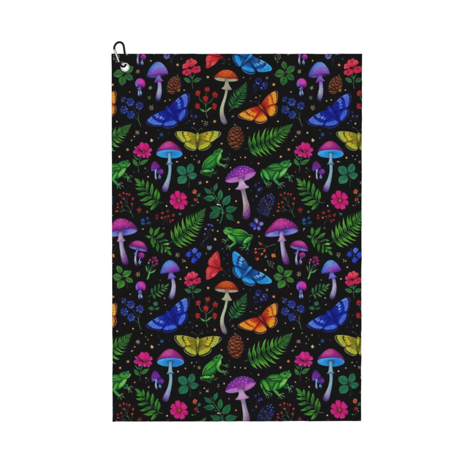 BSDFGSDD Frogs Moth Mushroom Leaves Golf Towel 24 x 16 inches
