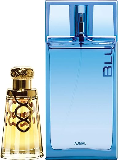 AJMAL Khallab Edp Woody Oudh Spray Perfume 50Ml For Unisex And Blu Edp Aquatic Woody Perfume 90Ml For Men