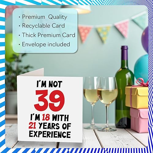 Vista 290 de Tarjeta de cumpleaños número 98 para mujeres y hombres – Not 98 I'm 18 With 80 Years Experience – Divertida tarjeta de cumpleaños noventa y ocho