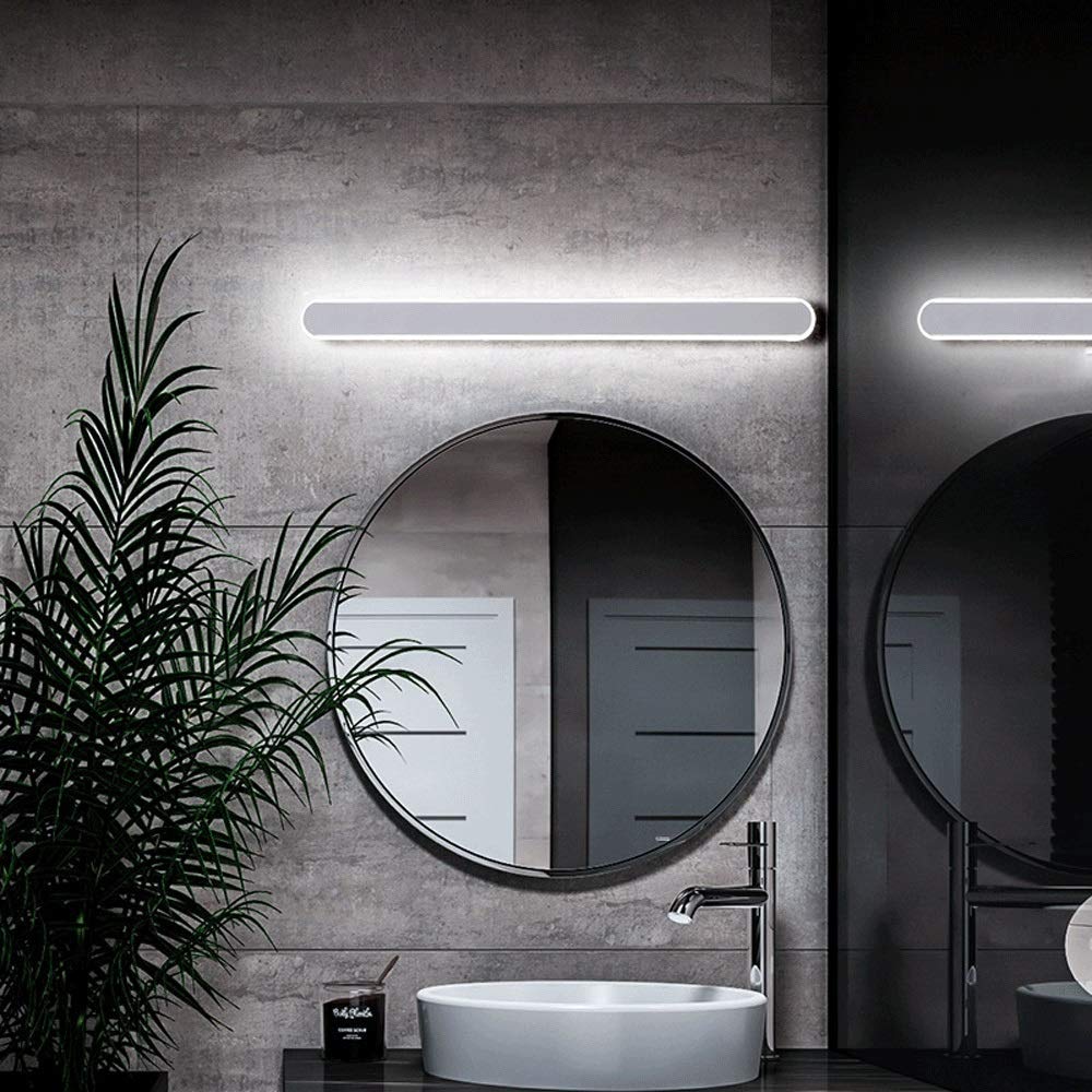 Nowoczesne lustrzane światło przednie, wodoodporna, przeciwmgielna lampa lustrzana do kąpieli, oświetlenie LED do lusterka do makijażu, światło bez migotania, łatwa instalacja Lustrzana przednia