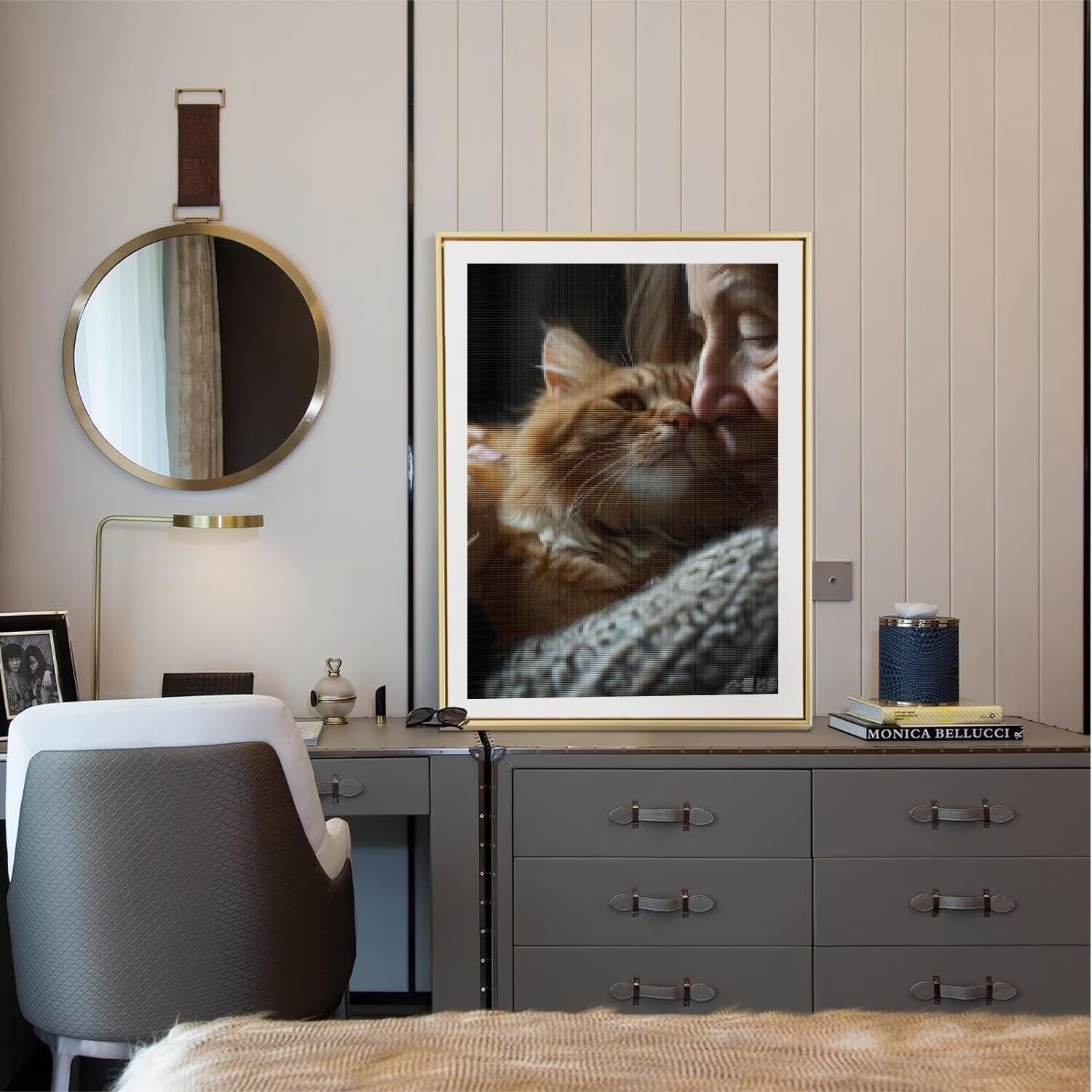 Diamond Painting Personalizzato, Kit Completo Pittura Diamante Foto Personalizzata, 5D Diamond Painting Con Foto Idea Regalo per la Decorazione di Arte Domestica, Diamante Quadrato/Rotondo 90x90cm R54
