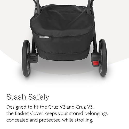 Miniatura 2 de UPPAbaby Cubierta de cesta para cochecitos Cruz V2 y V3, protege y oculta las pertenencias, fácil fijación y acceso, material resistente al agua