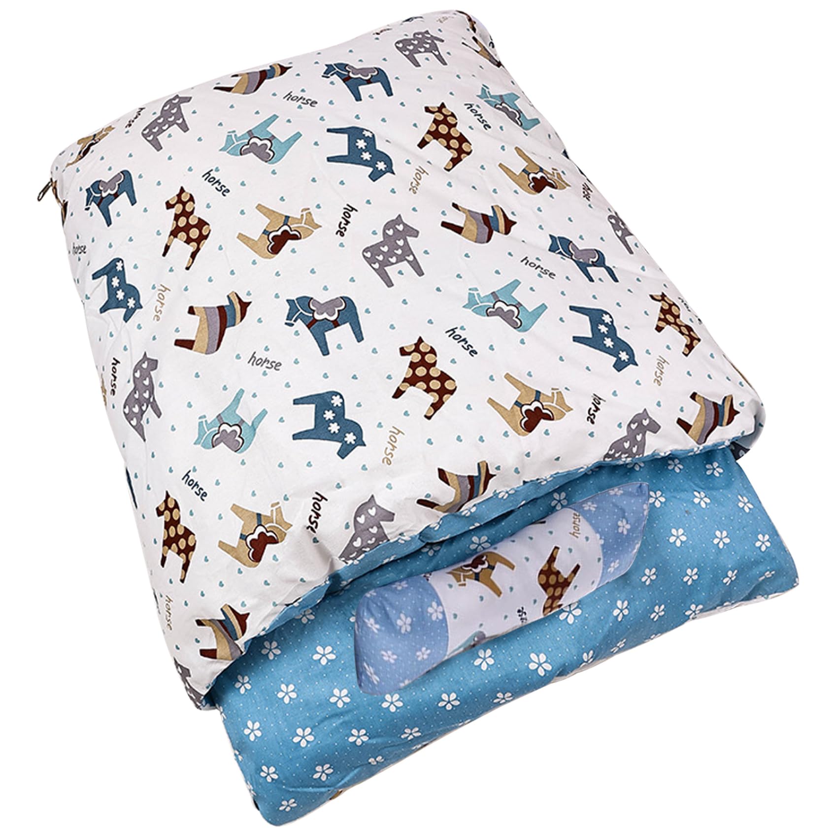 Sac de couchage pour chat d'intérieur, lit chaud lavable de 65x50 cm avec oreiller