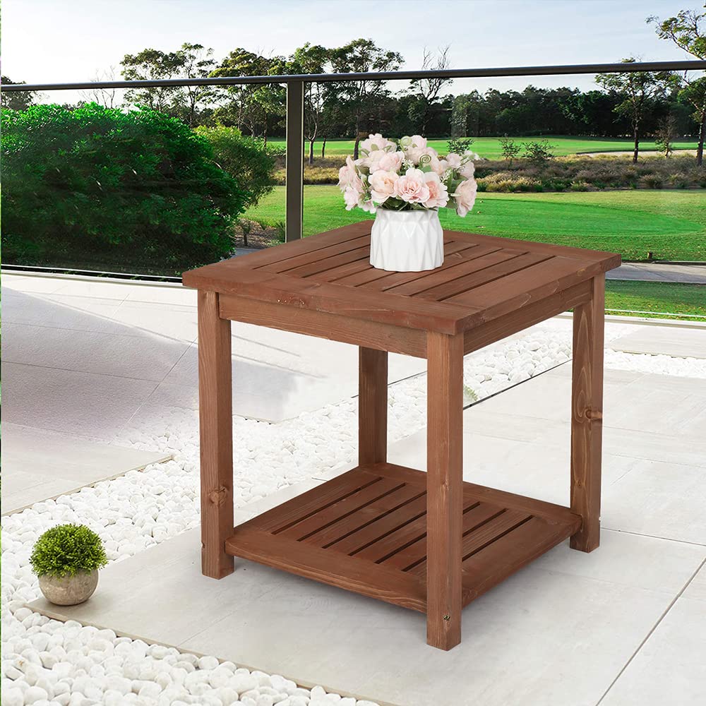 Yitahome Patio Bar Table Solid Wood Patio Bar Table With
