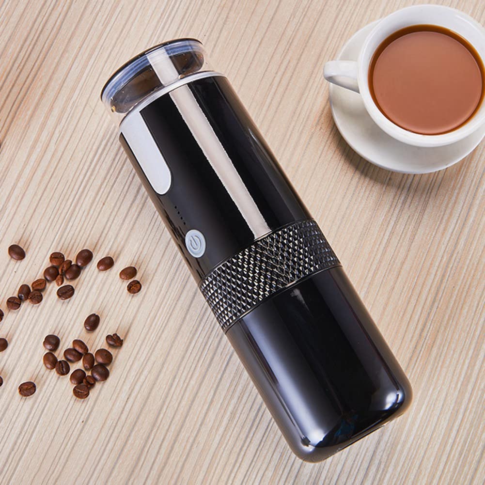 Cafetera ElectróNica MáQuina de Espresso Recargable Cafetera PortáTil para AutomóVil Hacer Café Molido y Espresso Viajes Camping
