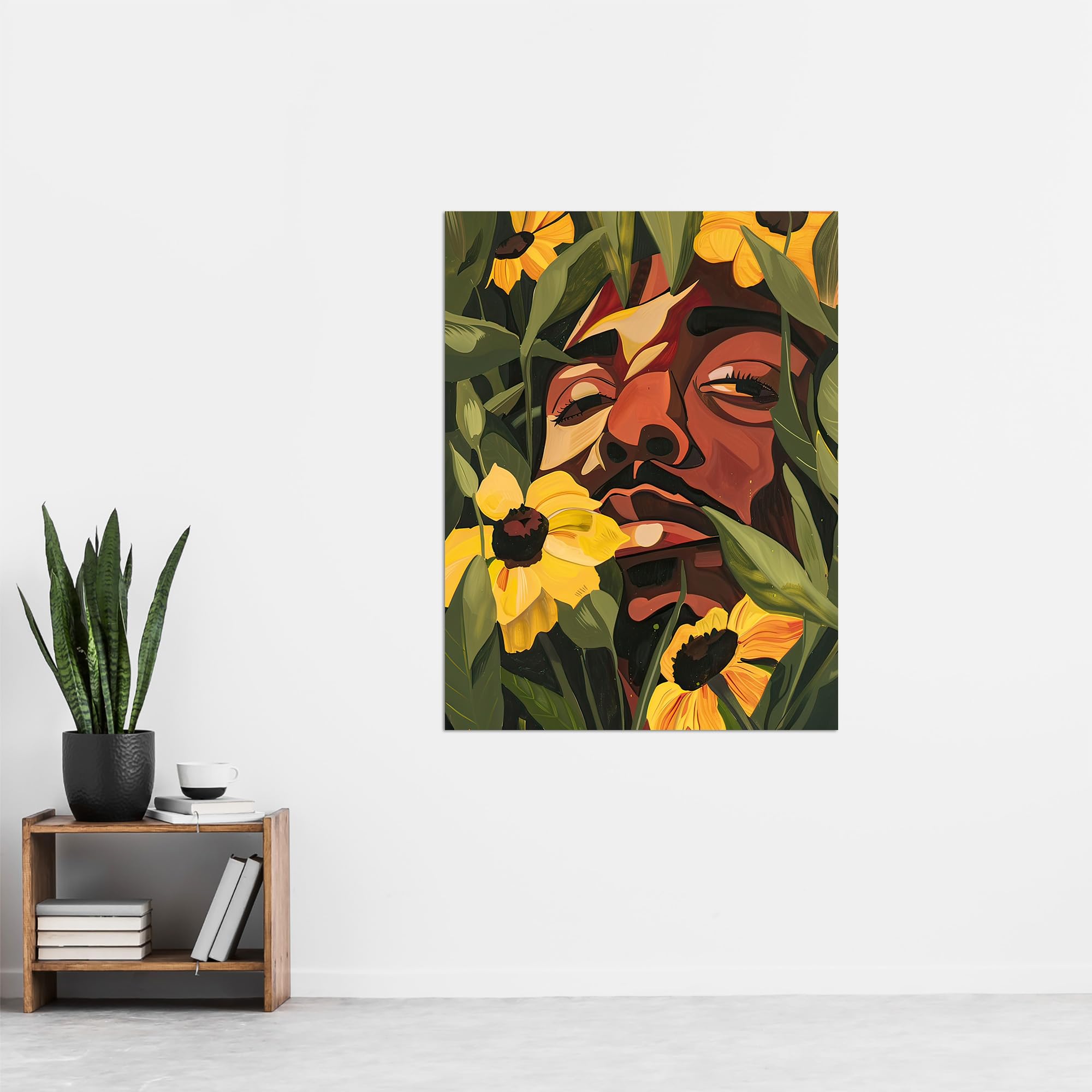 Artery8 Rapper Yellow Flowers Music Portrait Painting Living Room Extra Large XL Wall Art Poster Print, Unframed 24X32", 81L x 61W cm - Image 4
