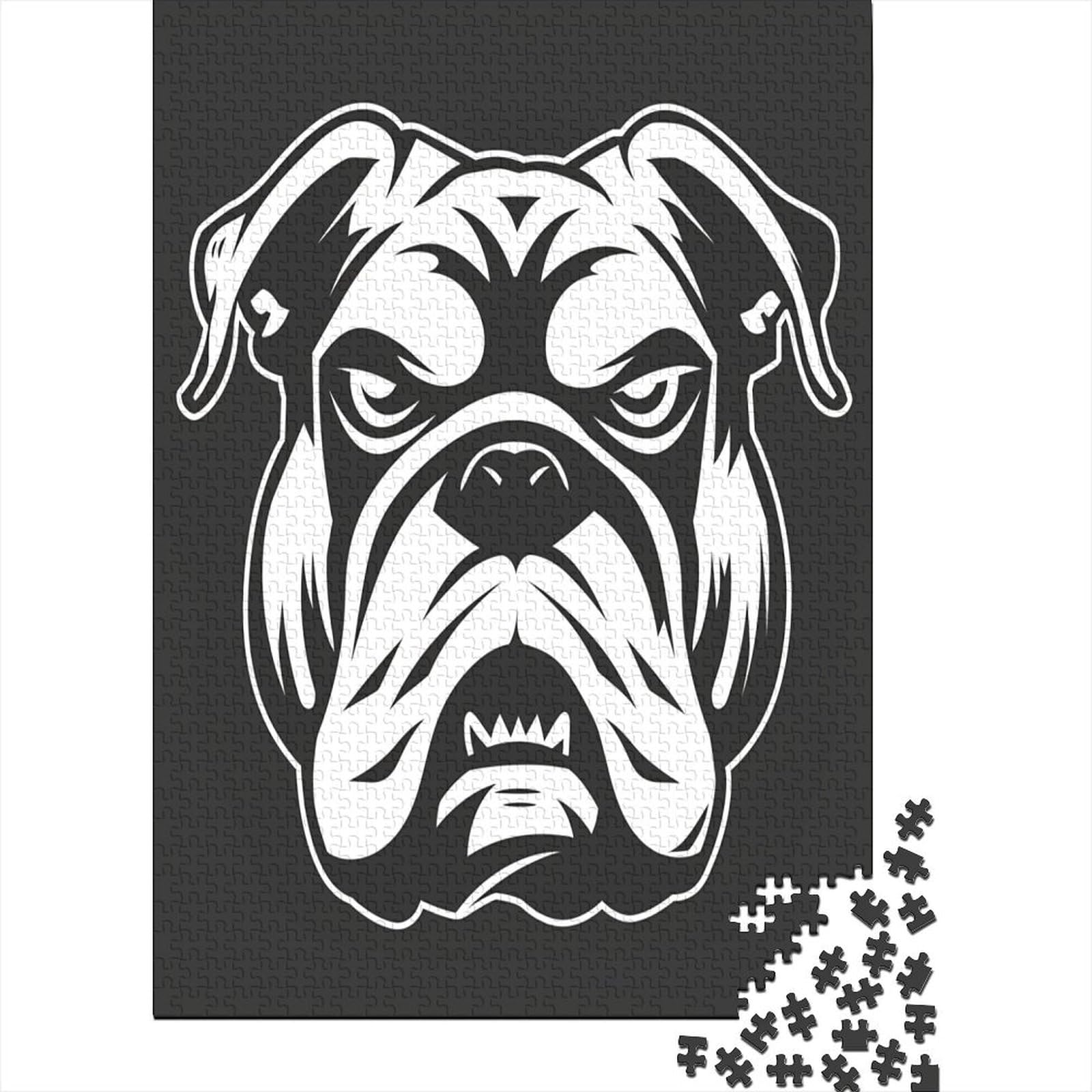 English Bulldog Vintage Poster 1000 Piece Jigsaw Puzzle | Premium Puzzle For Adults, Made In USA - View #9