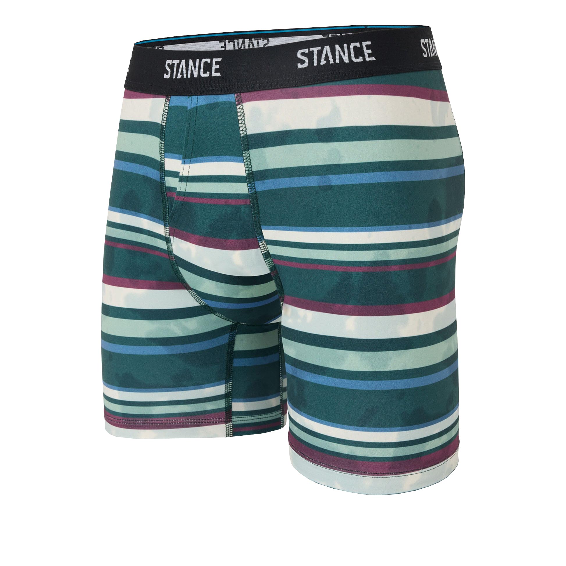 Stance Brong Men's Boxer Briefs Pine Multi Striped Patterned Shorts Underwear XL