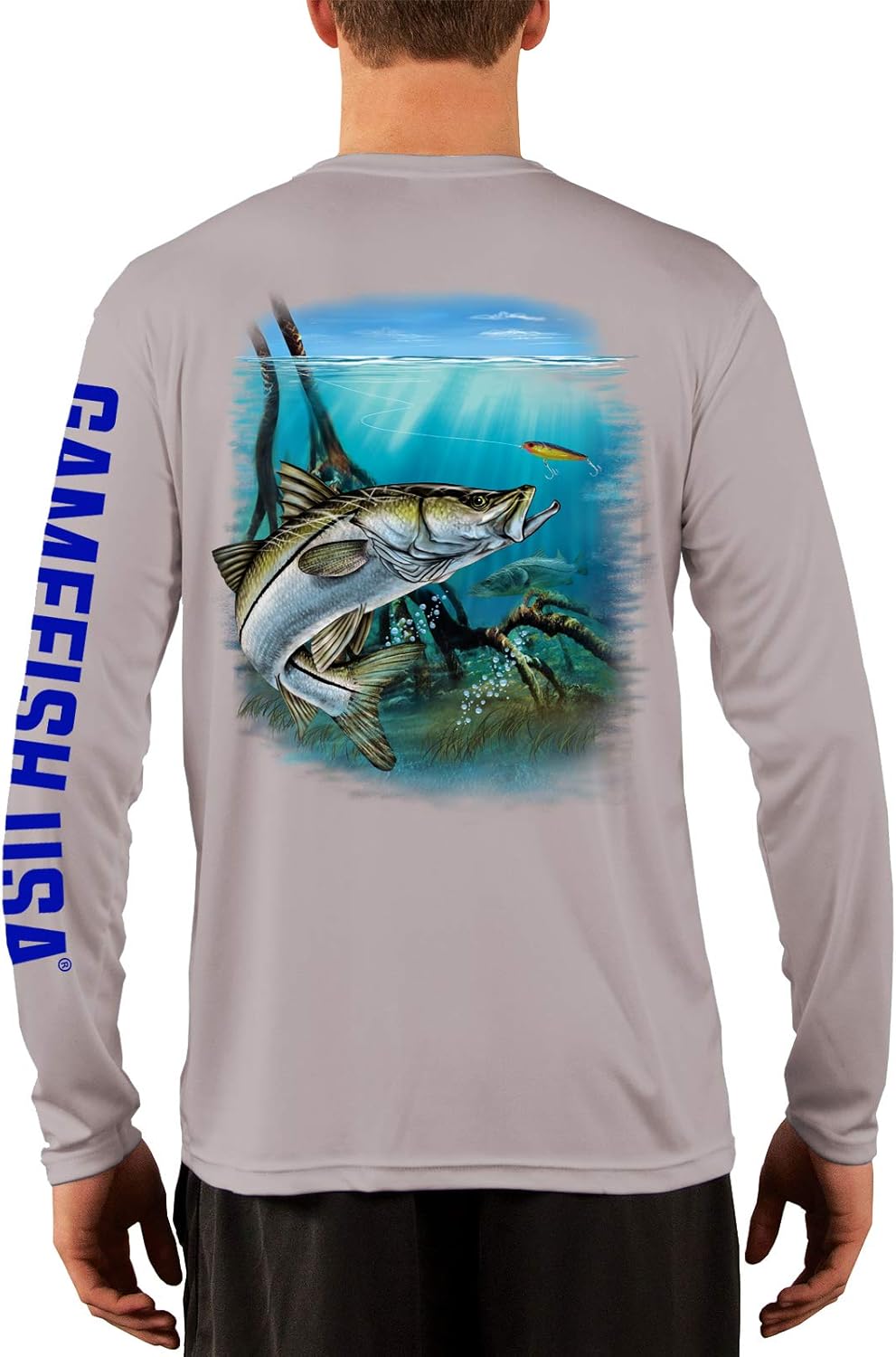 GAMEFISH USA UPF 50 Microfiber Moisture Wicking Long Sleeve Performance Snook Fishing Shirts