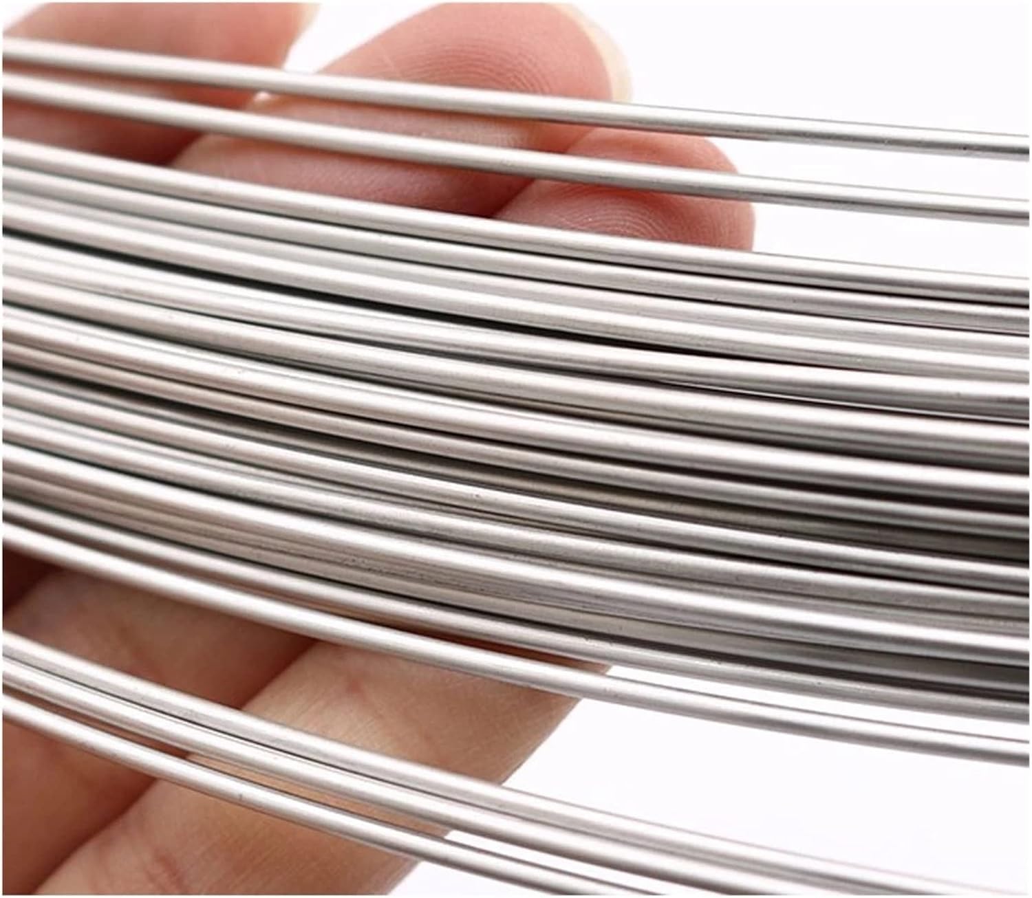 Qingzhi Galvanized Steel Wire 6 Gauge, 5mm (0.197in) Diameter, Multi-Purpose Heavy Duty Metal Solid Wire Rope for Garden DIY Floral Fastening Fixing