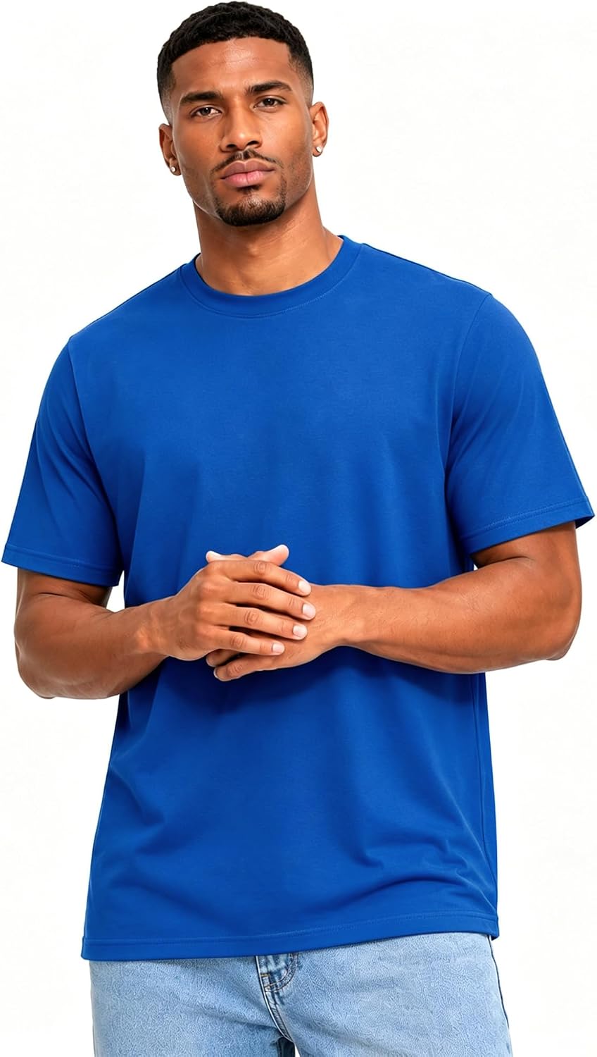 Men's T Shirt Short Sleeve Crew Neck Casual Summer Basic Tee image 2