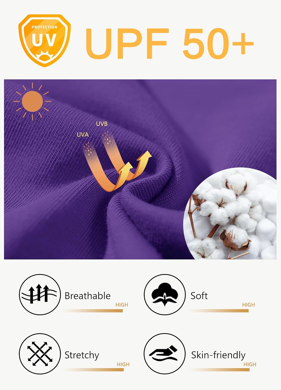 JWM Men's 7" Cotton Sweat Shorts Purple - Image 5