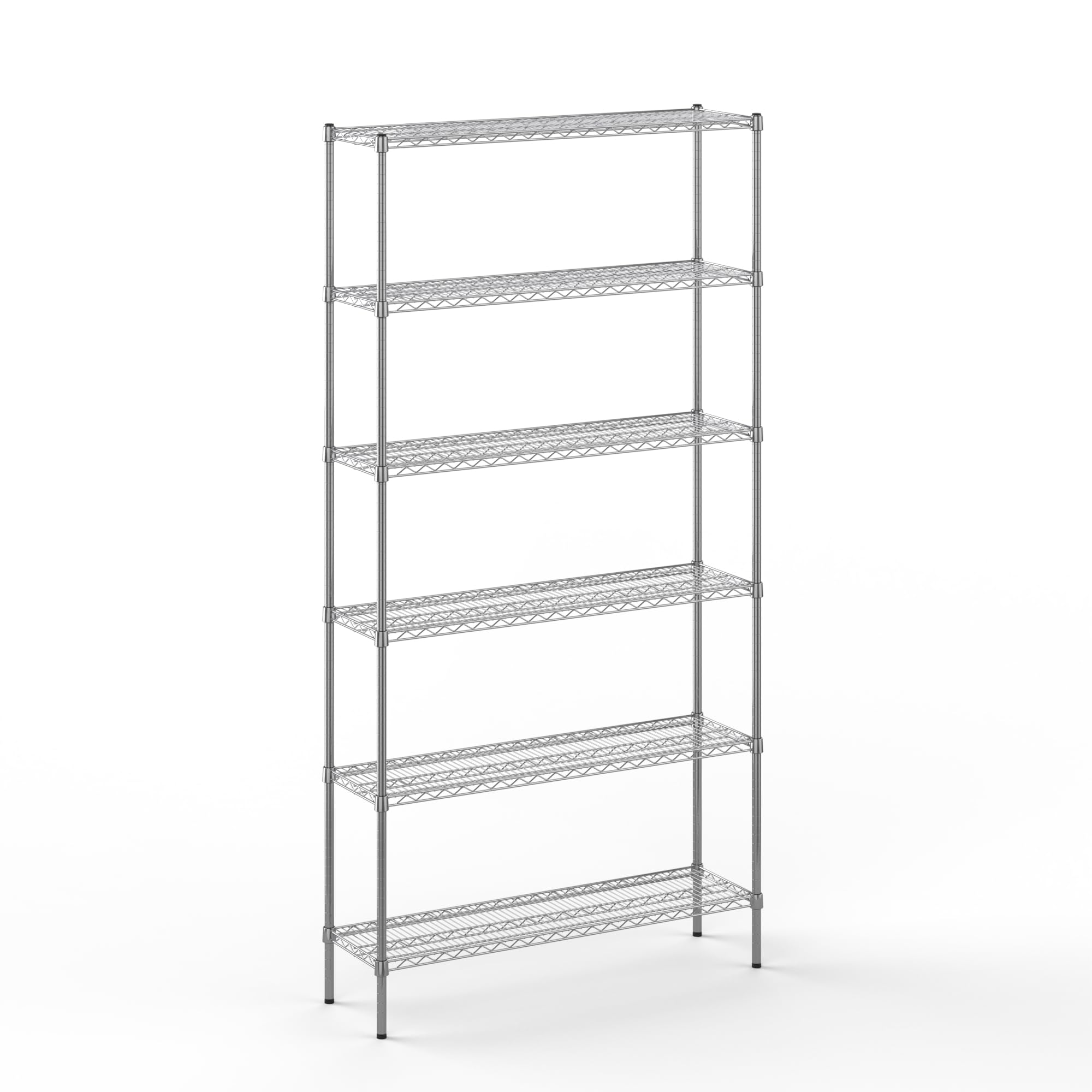 14" Deep x 48" Wide x 96" Height Wire Shelving Kit | 6-Tier | NSF Commercial Storage Rack Unit