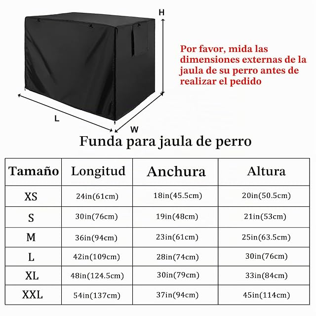 Foto 3 de 5 de Sensong Cubierta de Jaula Perro Impermeable Doble Puerta para Perros Prueba de Vientos Durable 420D…