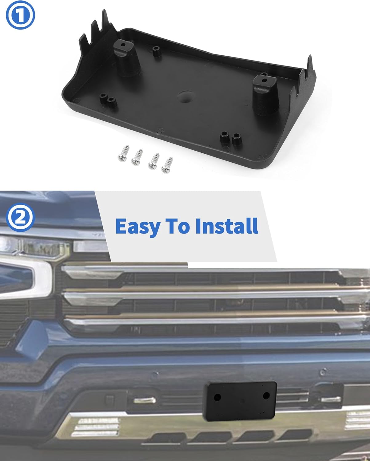 for Chevy Silverado 2022 2023 2024 Front License Plate Bracket Replacement for GM1068250