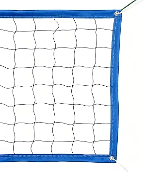 Professional Volleyball Net Outdoor Heavy Duty, All Weather Enhanced with Aircraft Steel Cable, Regulation 32x3FT Replacement Net for Backyard Beach Pool Indoor