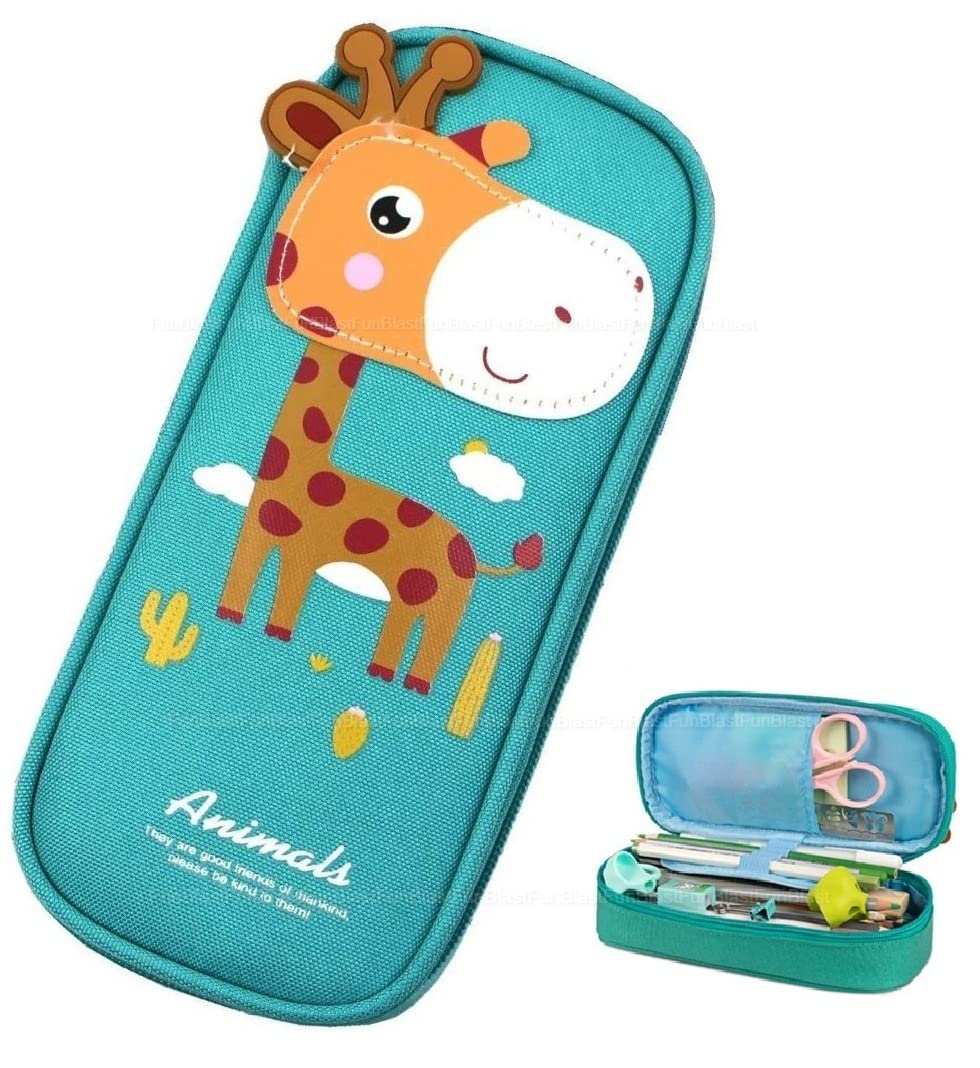 FunBlast Cartoon Printed Pencil Case - Multipurpose Zipper Pencil Pouch for Kids, Pen & Pencil Box for Kids, Pencil Case for Boys, Stationary Organizer for Kids, Return Gifts for Kids (Giraffe) (B0BLHPM1RQ) Amazon Price History, Amazon Price Tracker