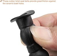 Vista 4 de uxcell 2 Set Toilet Seat Hinge Fixings, Hinge Bolt Screws Toilet Seat Fixings with 60mm/2.36" Base, for Top Fixing Bolt Expansion Screw Cover Buckle