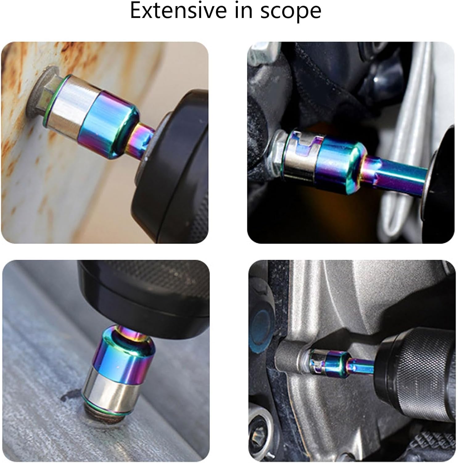 10Pcs 8Mm Not Socket High Stainless Steel Socket Bit Nut Screwdriver Driver Hardware Car Repair Equipment