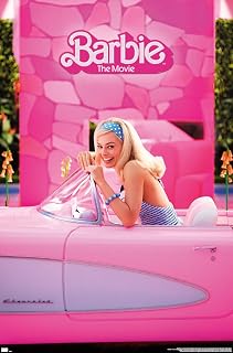 Trends International Mattel Barbie: The Movie - Barbie Car Wall Poster, 22.375" x 34", Unframed Version