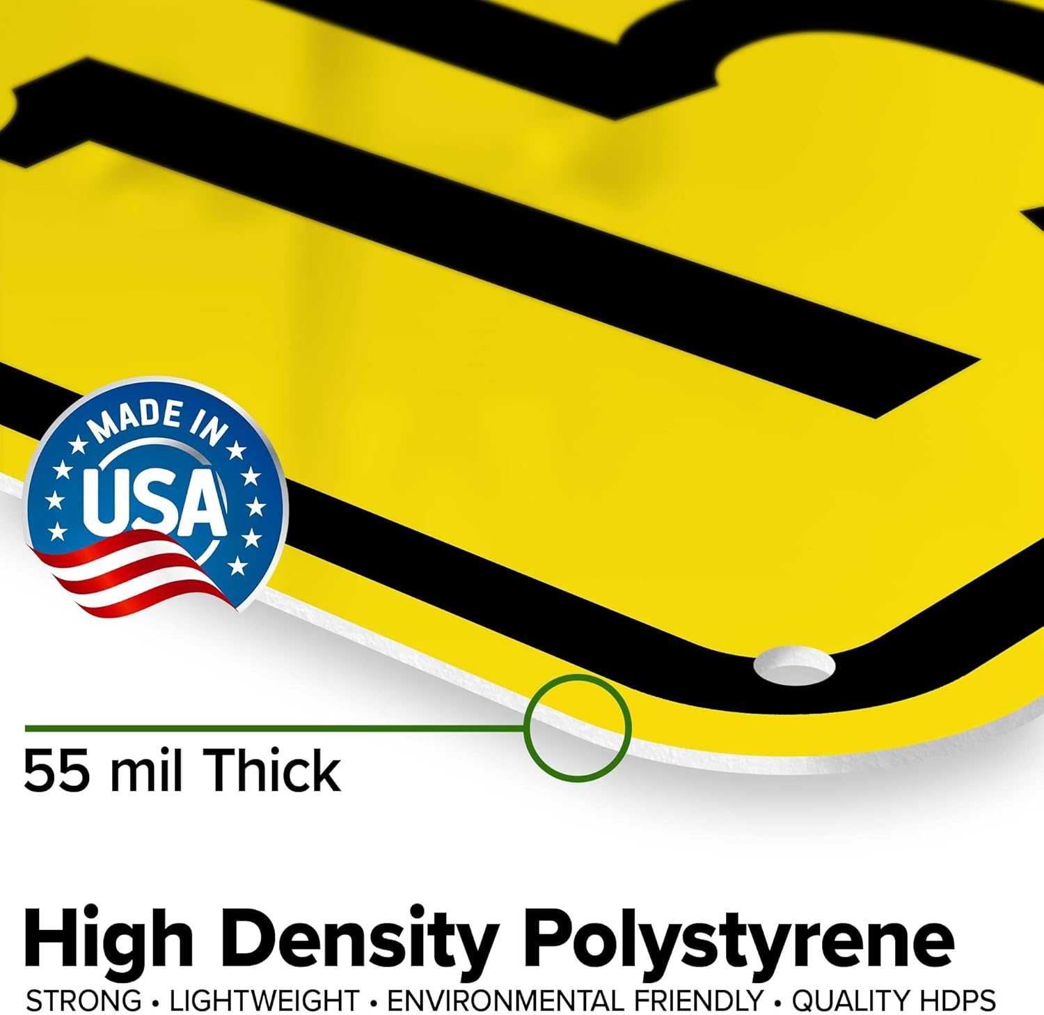 Slow Down Speed Limit 15 Mph Sign, 24x30 Inches, 55 mil thick HDPS (high density polystyrene), Made in USA by My Sign Center