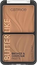 Catrice Butter Like Bronze & Contour Palette | 2-in-1 Ultra-Blendable Bronzer & Contour Duo | Buttery Powder Texture | Vegan & Cruelty Free (010 | Born To Shape)