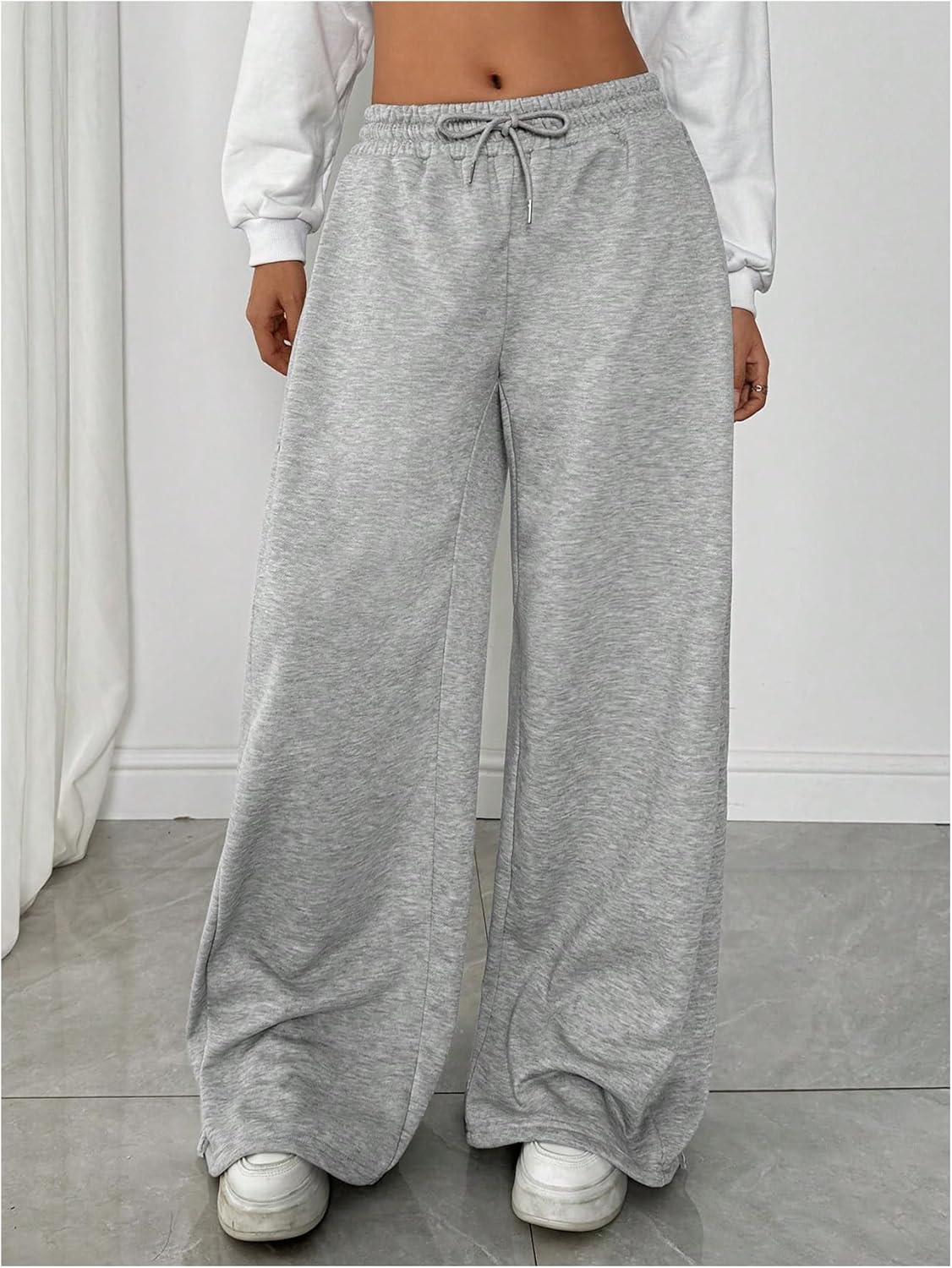 GORGLITTER Women's Wide Leg Sweatpants Streetwear Y2K Loose Casual Work Oversized Baggy Sweat Pants Trousers - Image 5
