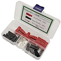 Vista 4 de 10 pares de desconexión rápida 45AMP 600V conector de alimentación Enchufe de batería+terminales rojo negro