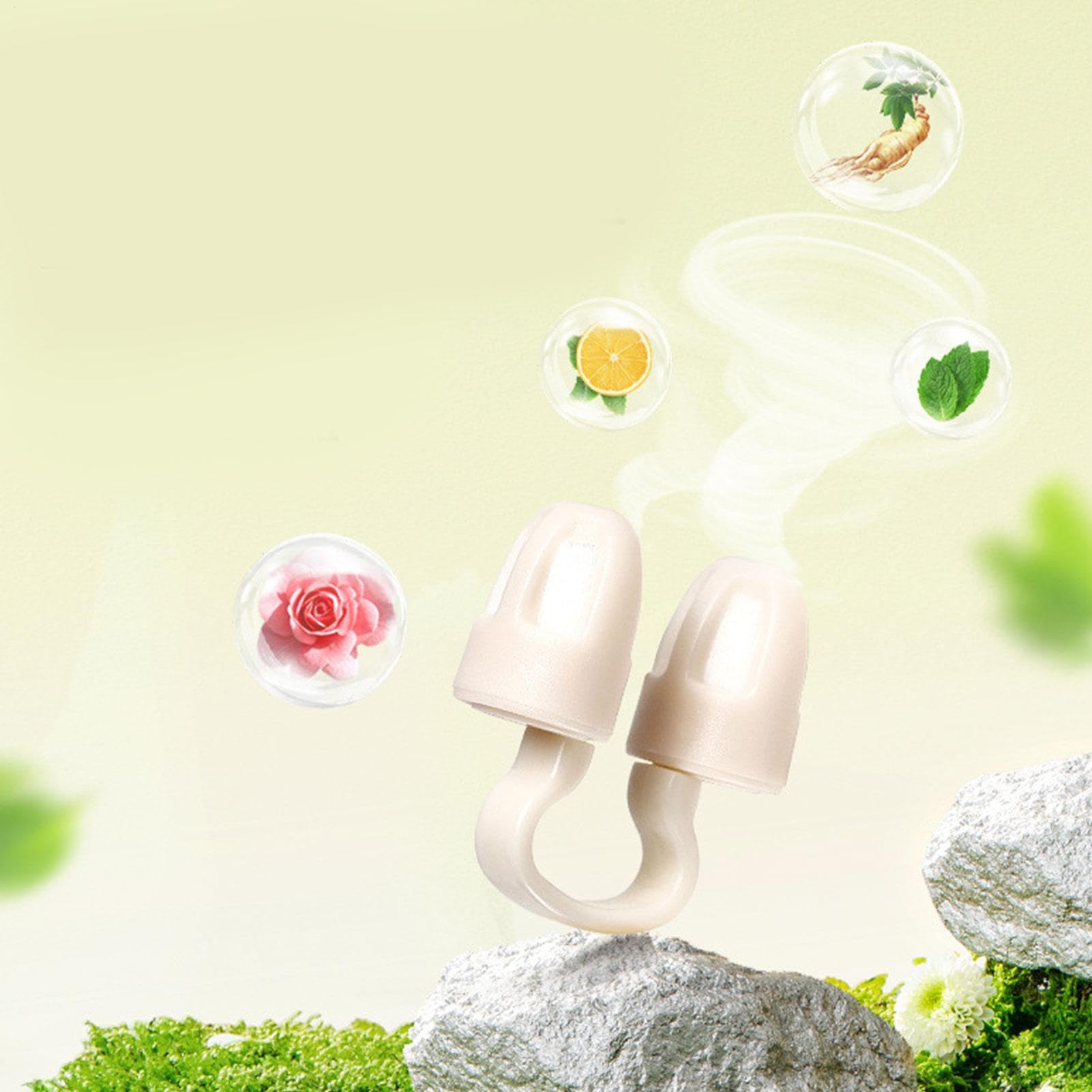 Sztyft do nosa do aromaterapii, 2 sztuki, z klamrą do nosa, przenośny kij do aromaterapii, pobudzający zapach i inhalator z oparami energii, zapobiega nudnościom, podczas podróży, nudnościom w