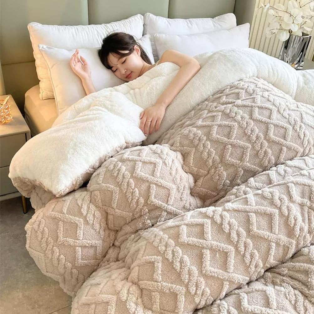 Breathable Warmth Fluffy Plush Double Sided Velvet Blanket,Thickened Super Soft Insulation Hibiscus Winter Quilt, Hibiscus Double Fabrics, for Cold Weather,Pink,150x200cm/2kg