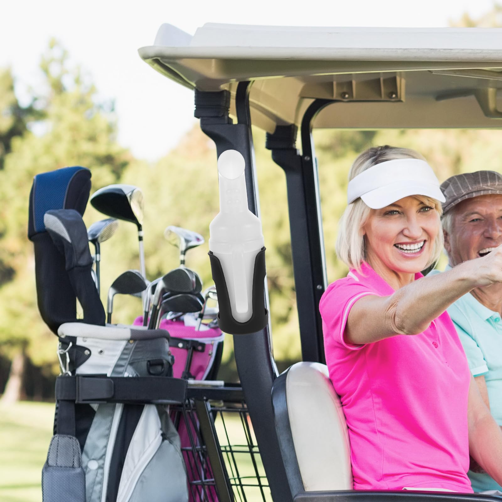 Bottiglia di Sabbia per Carrello da Golf Supporto Anti-Vibrazione, Grande capacità e Riempitivo di Sabbia, Accessorio Golf per Manutenzione Facile e Veloce