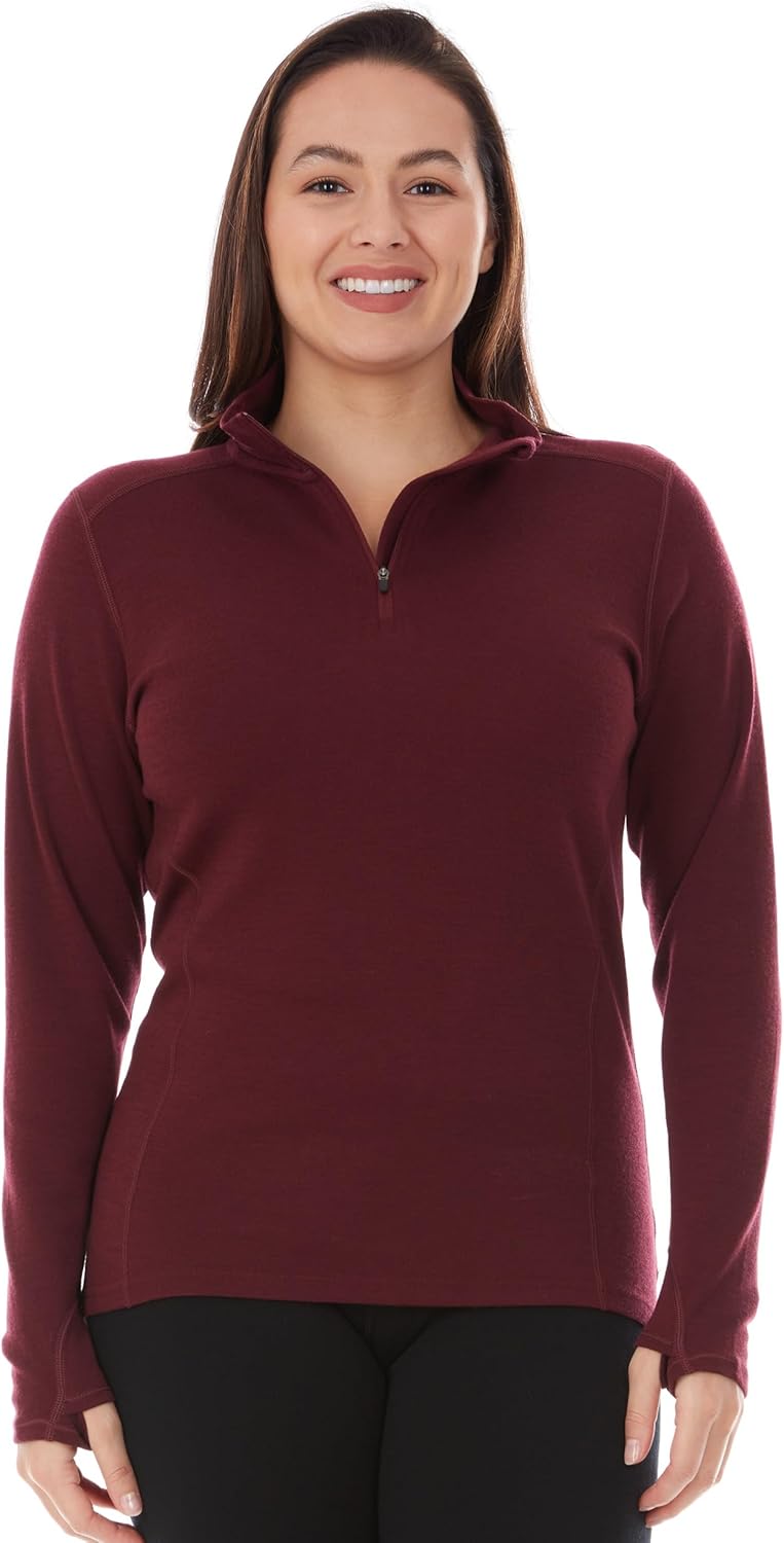 100% Merino Wool - Midweight Womens 1/4 Zip - Midlayer - Image 6