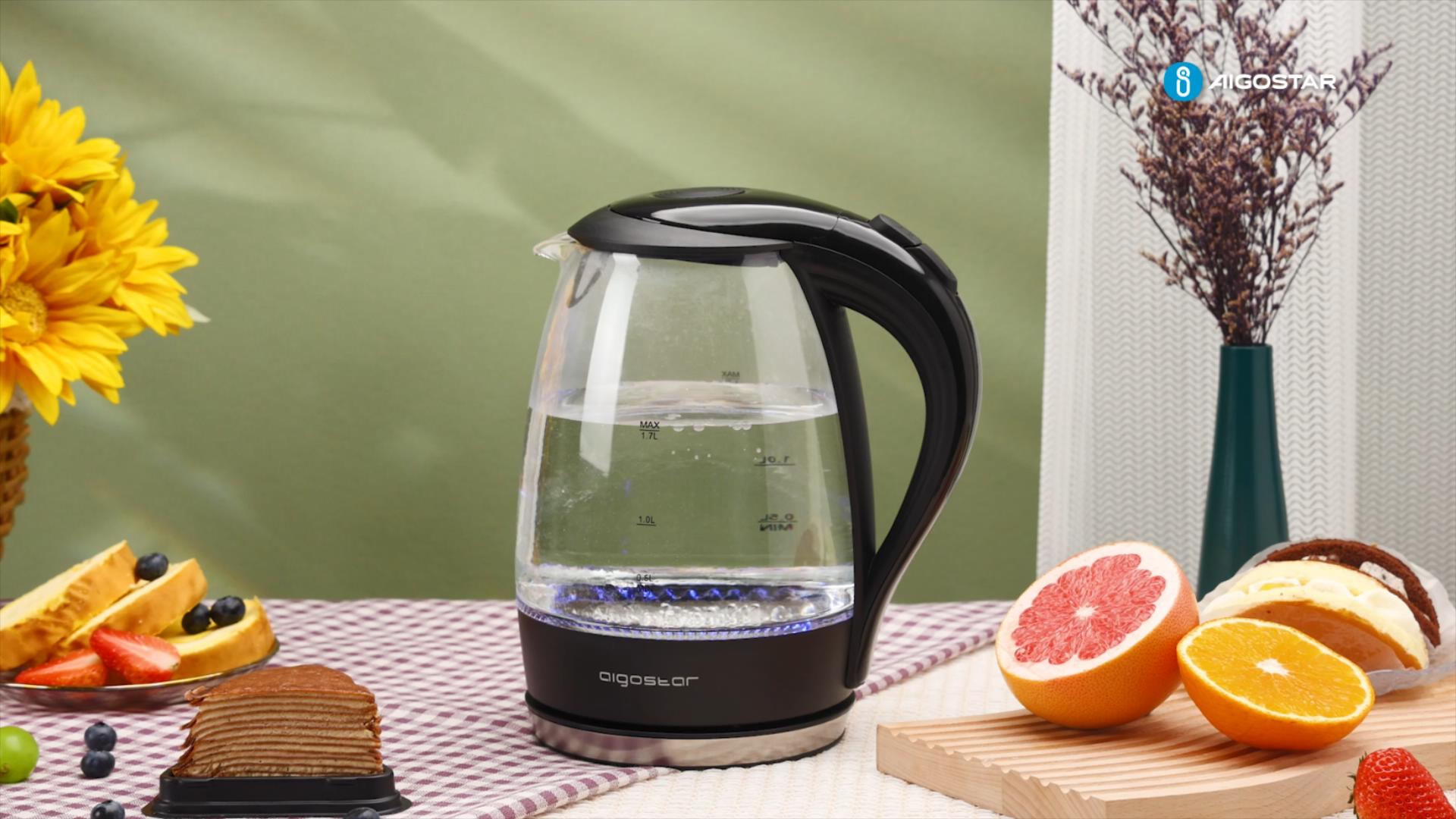 Bouilloire électrique 1,7L 1500W Noir Royalty Line RLSSK17L-BLK