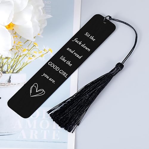 Miniatura 6 de Spicy Reader - Marcapáginas para mujeres, amantes de los libros, marcador de libros con borlas para cumpleaños, San Valentín, mujeres, amigas, sus