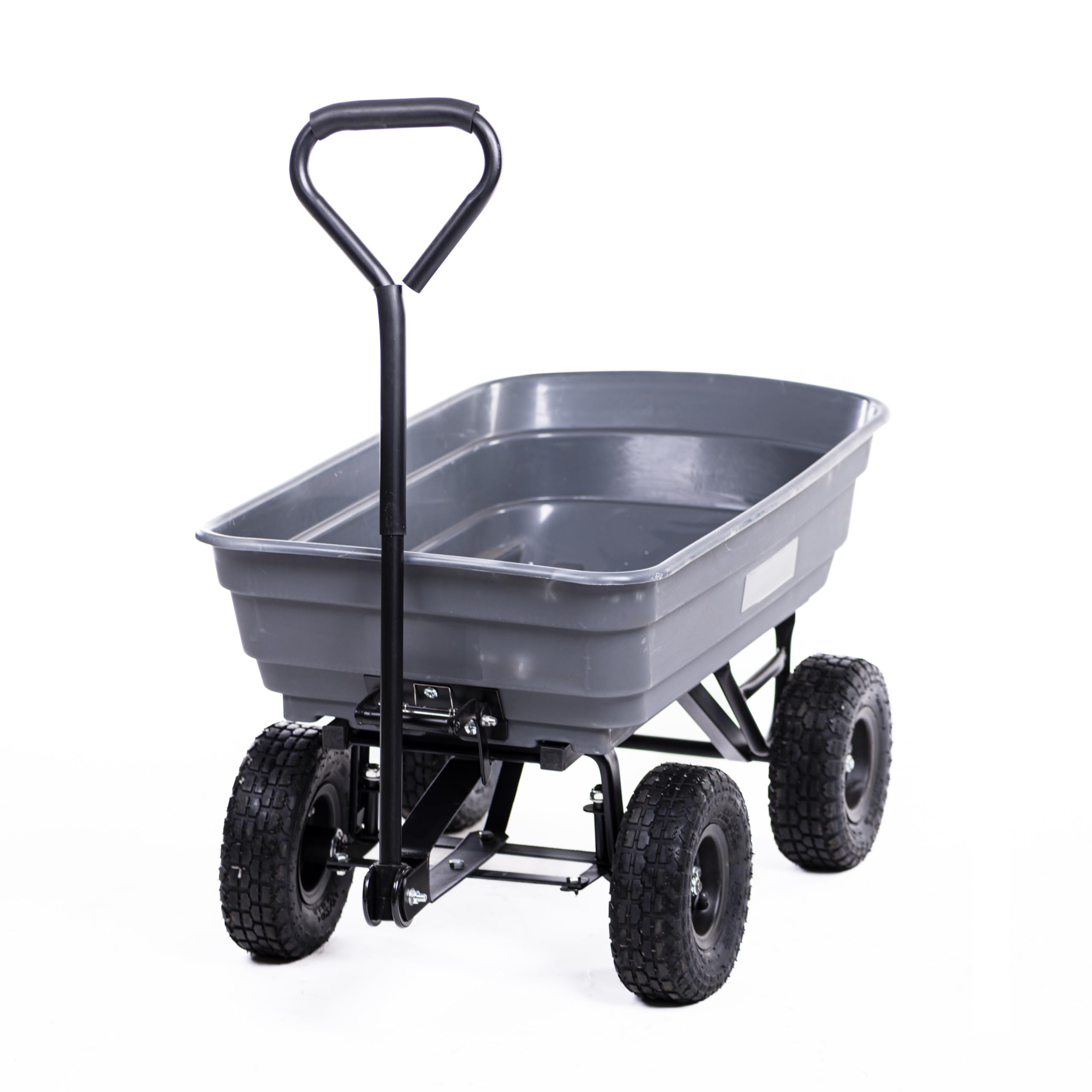 Garden Gear Dump Truck Utility Trolley 75L Heavy Duty Garden Cart with 10" Wheels for Soil, Bark, Leaves, Stone and Outdoor Use