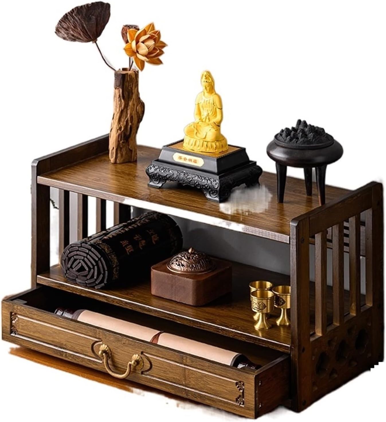 Buddha Altar Shelf Niche, Table, Household Use, Elevated Buddha Seat