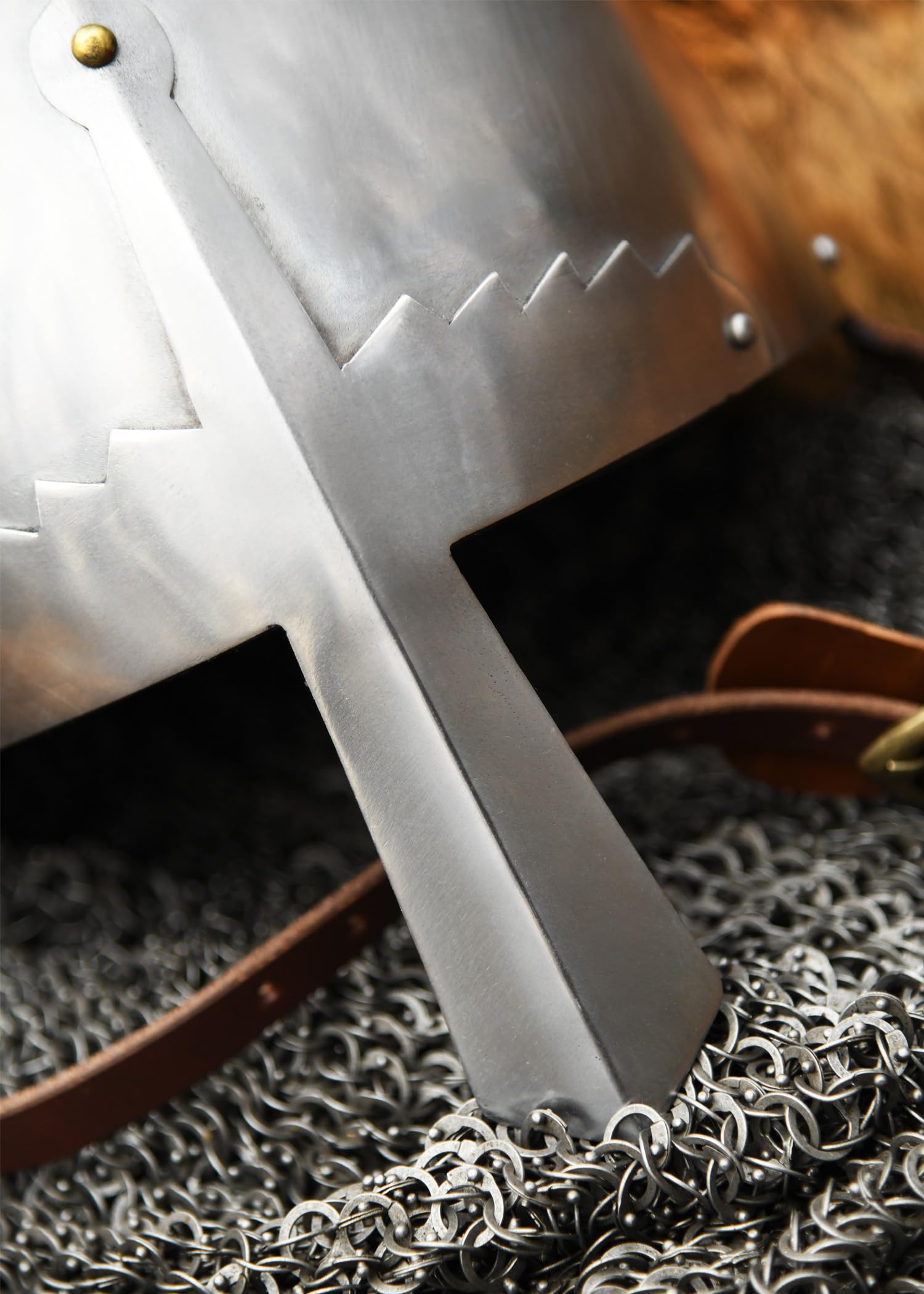 Battle-Merchant Normannenhelm St. Wencelas, 1 mm Stahl, Nasalhelm