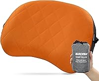 Vista 7 de MARCHWAY Almohada inflable ultraligera para acampar con funda suave y lavable, compacta, compresible, portátil, para campamento al aire libre, Gris
