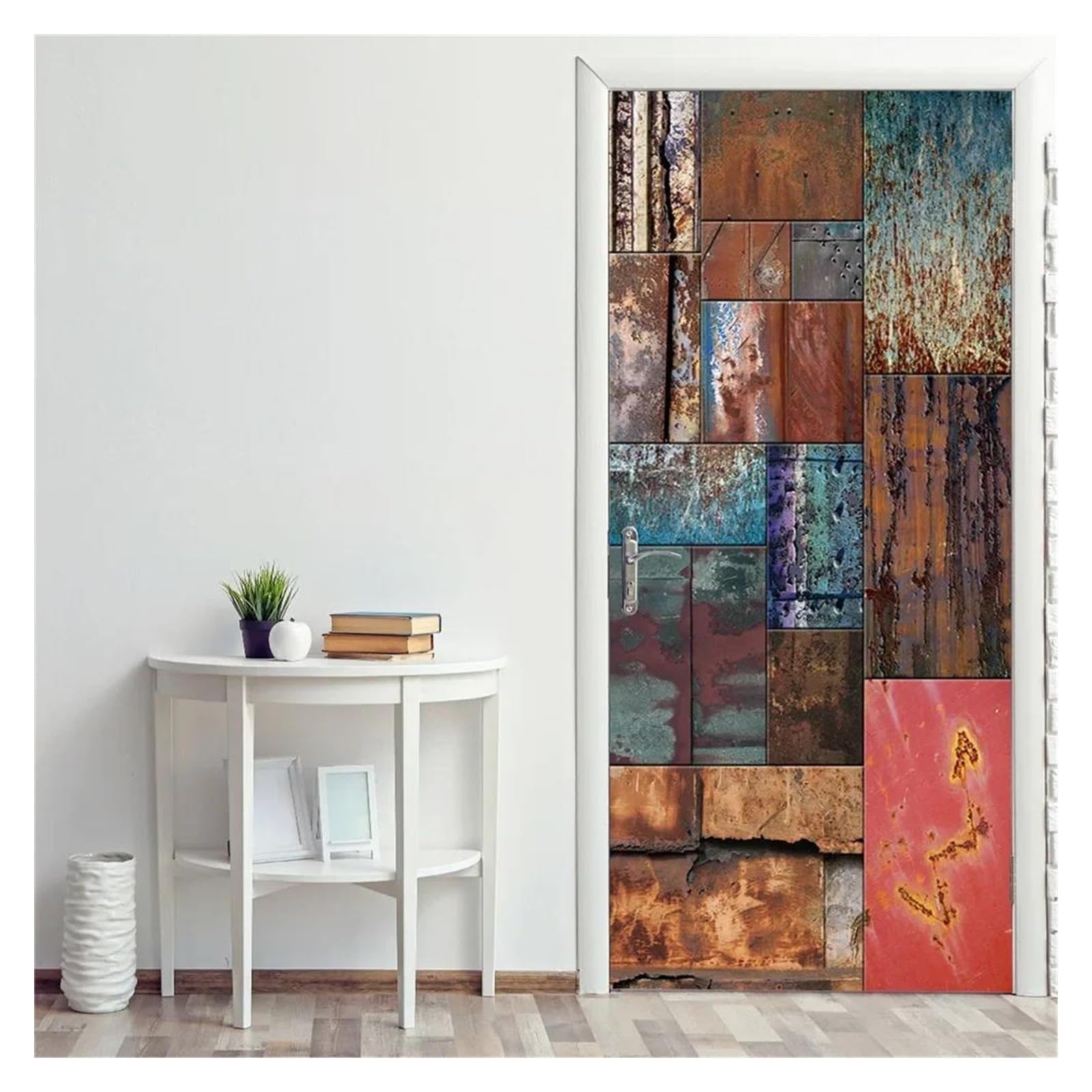 Autocollants de porte 3D paysage trompe l'œil mural adhésif