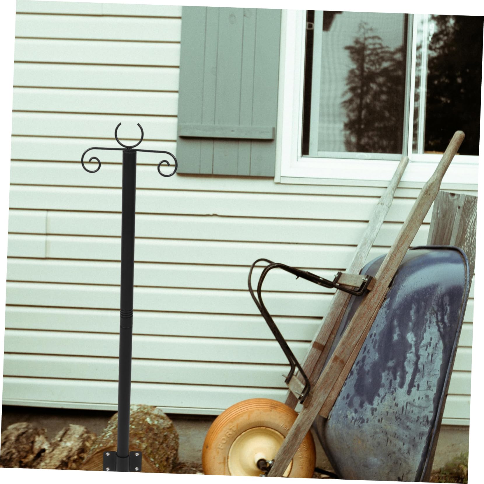 2ensembles Poteaux Lumineux Extérieurs Inoxydable De Supports Pour Suspensions De Lumières Et Mangeoires à Oiseaux Installation Facile Et Pour Et Jardins