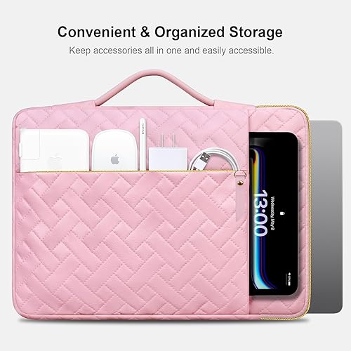 Miniatura 10 de Lacdo - Fundas impermeables para computadoras portátiles de 11 a 15.6 pulgadas, bolsa para computadora portátil, maletín para Ultrabook